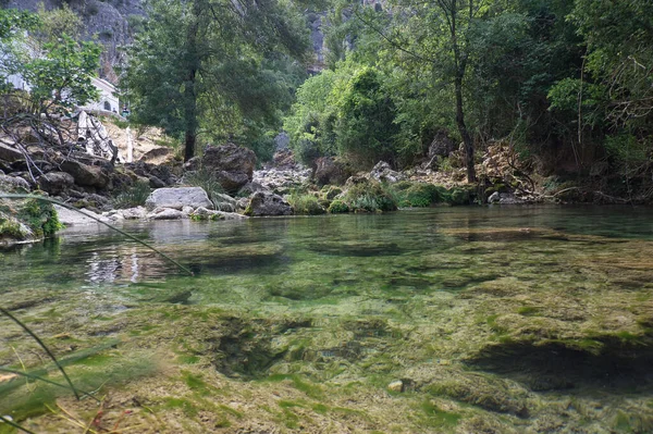 Вид Джерела Річки Бороса Природному Парку Сьєрра Казорла Сегура Лас — стокове фото