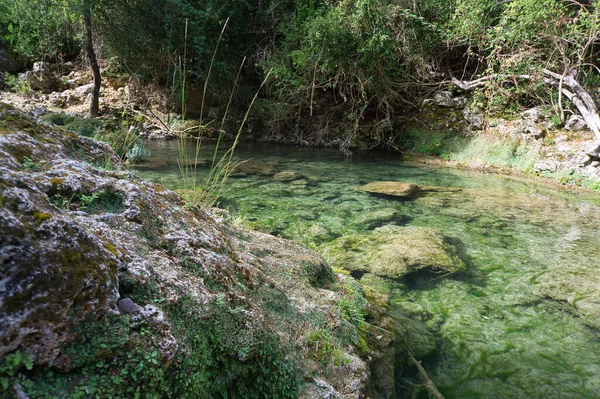 Borosa Folyó Forrásának Megtekintése Sierras Cazorla Segura Las Villas Természeti — Stock Fotó