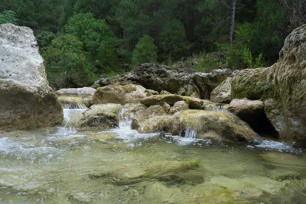 Vista Nascente Rio Borosa Parque Natural Das Sierras Cazorla Segura — Fotografia de Stock