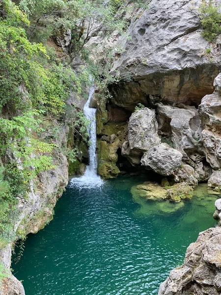 Borosa Folyó Forrásának Megtekintése Sierras Cazorla Segura Las Villas Természeti — Stock Fotó