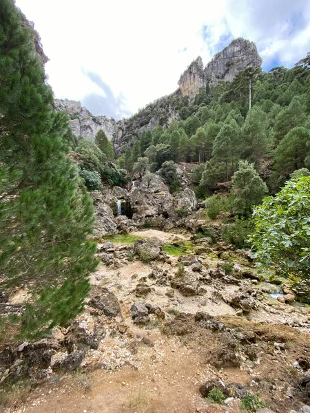 Borosa Folyó Forrásának Megtekintése Sierras Cazorla Segura Las Villas Természeti — Stock Fotó
