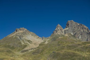 Col du Portalet. Huesca 'da. İspanya ve Fransa arasındaki sınır. Panorama. Manzarayı Göster
