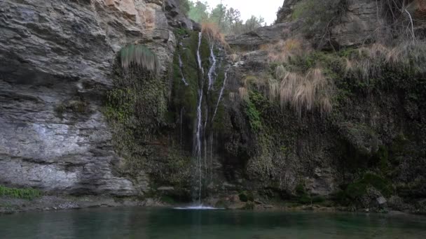 Salto Novia Καταρράκτης Που Βρίσκεται Στο Castellon Ισπανία — Αρχείο Βίντεο