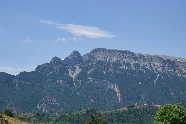 Vista Las Montañas Los Pirineos Aragoneses Provincia Huesca España Día —  Fotos de Stock