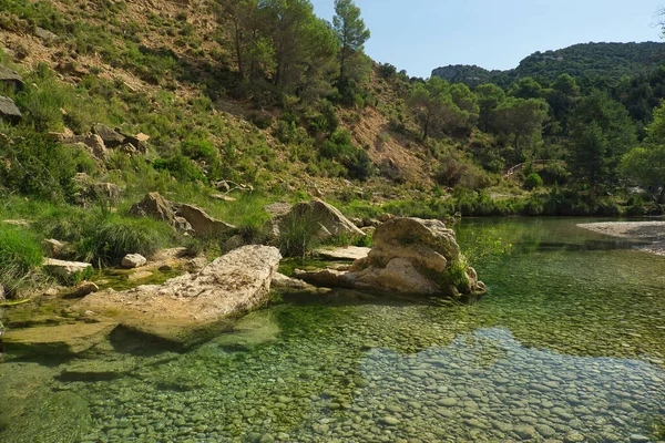Прекрасні Природні Басейни Річці Альканадре Фуенте Тамара Арагонському Піренеї Гуеска — стокове фото
