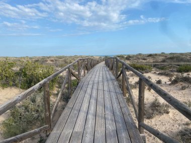 Salinas Del Pinet doğal parkı, Alicante, İspanya. Görünüm