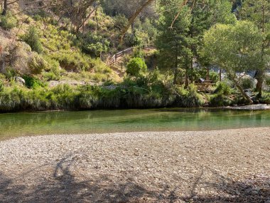 Barranco de A Peonera 'nın Aragonese Pireneleri' ndeki manzarası. Huesca, İspanya. manzara