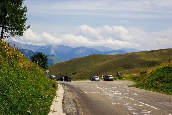 Droga górska we francuskich Pirenejach — Zdjęcie stockowe