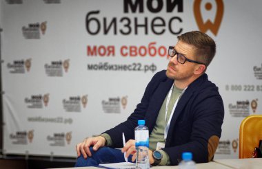 Barnaul, Rusya-10 Ekim 2019. Stolypin iş sorunları konferansı