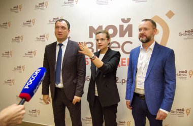 Barnaul, Rusya-10 Ekim 2019. Stolypin iş sorunları konferansı