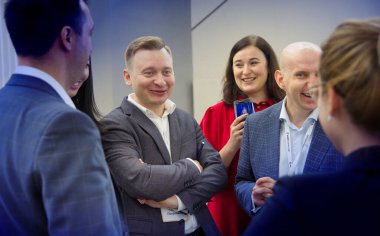 Barnaul, Rusya-10 Ekim 2019. Stolypin iş sorunları konferansı