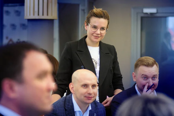 Barnaul Ryssland Oktober 2019 Olesya Teterina Biträdande Direktör Vid Ministeriet — Stockfoto