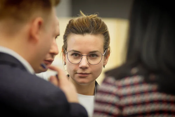 Barnaul Ryssland Oktober 2019 Olesya Teterina Biträdande Direktör Vid Ministeriet — Stockfoto