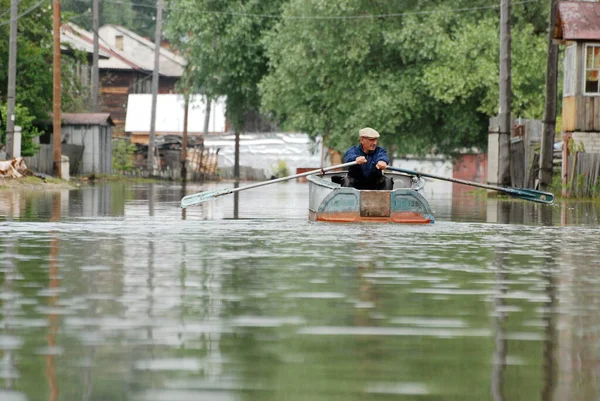 Барнаул Росія Червня 2020 Потоп Річці Території Алтаю — стокове фото