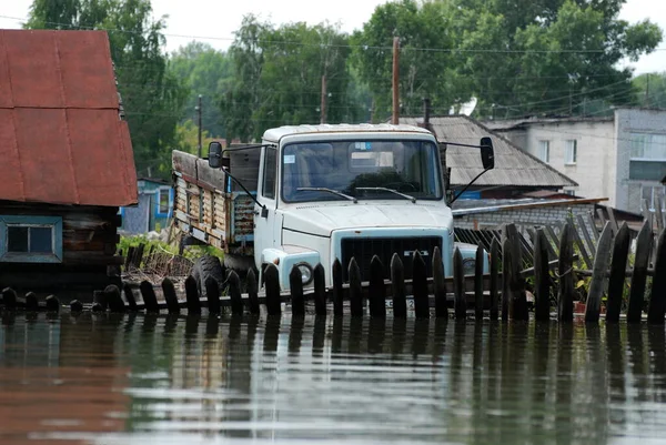 Barnaul Russia June 2020 Flood River Altai Territory — Stock Photo, Image