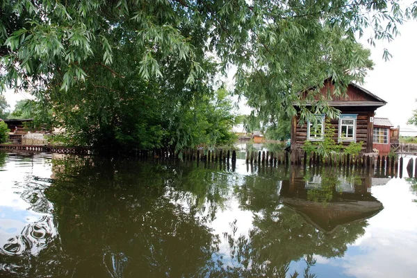 Barnaul Russie Juin 2020 Inondation Sur Rivière Dans Territoire Altaï — Photo