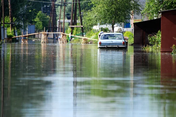 Barnaul Russia June 2020 Flood River Altai Territory — Stock Photo, Image