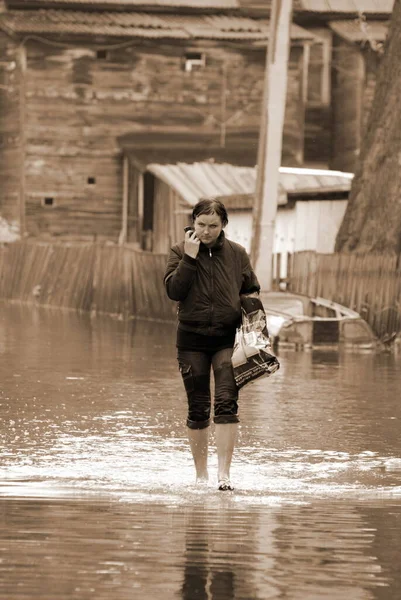 Barnaul Russia June 2020 Flood River Altai Territory — Stock Photo, Image