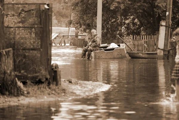 Barnaul Russia June 2020 Flood River Altai Territory — Stock Photo, Image