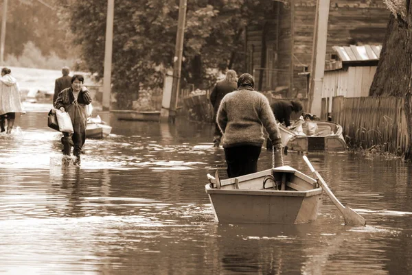 Barnaul Russia June 2020 Flood River Altai Territory — Stock Photo, Image