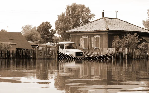 Barnaul Russie Juin 2020 Inondation Sur Rivière Dans Territoire Altaï — Photo