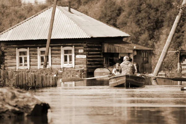 Barnaul Russie Juin 2020 Inondation Sur Rivière Dans Territoire Altaï — Photo