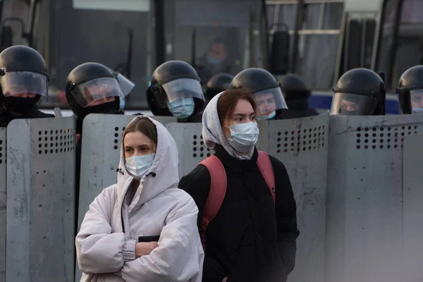 Barnaul Rusia Abril 2021 Represión Las Manifestaciones Apoyo Del Político — Foto de Stock