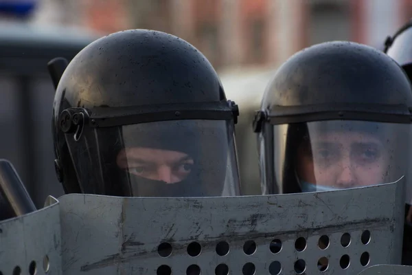 Barnaul Rusko Dubna2021 Zásahy Proti Demonstracím Podporu Opozičního Politika Alexeje — Stock fotografie