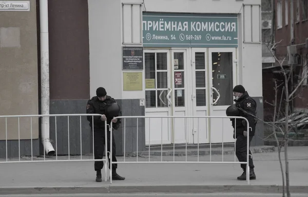 Barnaul Russia April 2021 Crackdown Demonstrations Support Opposition Politician Alexei — Stock Photo, Image