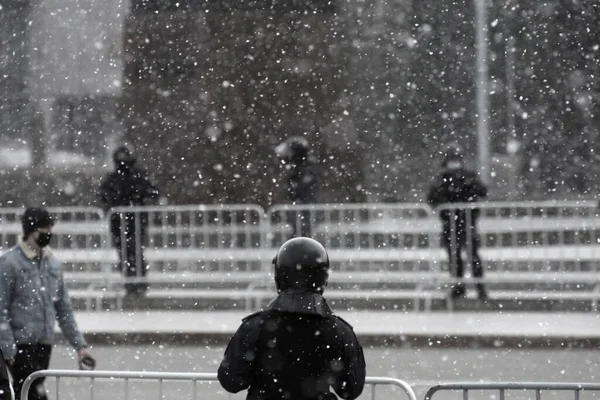 Barnaul Russie Avril 2021 Répression Des Manifestations Faveur Politicien Opposition — Photo