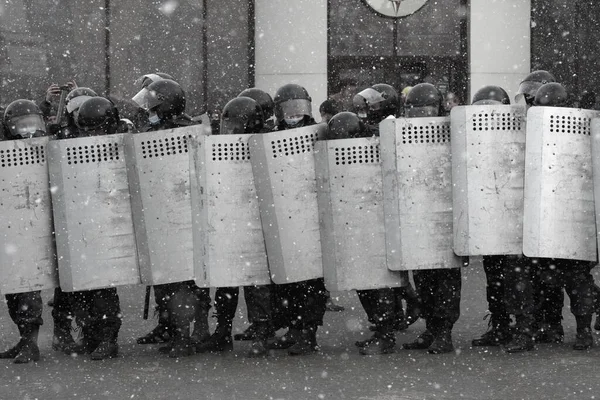 Barnaul Rússia Abril 2021 Repressão Das Manifestações Apoio Político Oposição — Fotografia de Stock