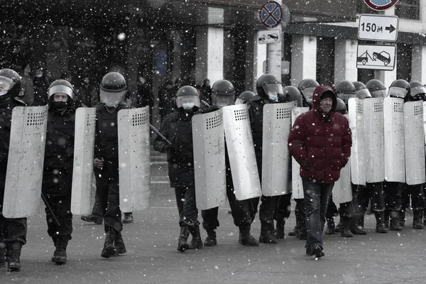Barnaul Rusia Abril 2021 Represión Las Manifestaciones Apoyo Del Político —  Fotos de Stock
