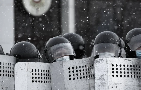 Barnaul Russia April 2021 Crackdown Demonstrations Support Opposition Politician Alexei — Stock Photo, Image