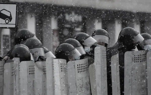 Barnaul Rusko Dubna2021 Zásahy Proti Demonstracím Podporu Opozičního Politika Alexeje — Stock fotografie