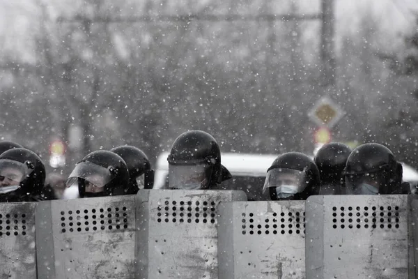 Barnaul Russie Avril 2021 Répression Des Manifestations Faveur Politicien Opposition — Photo