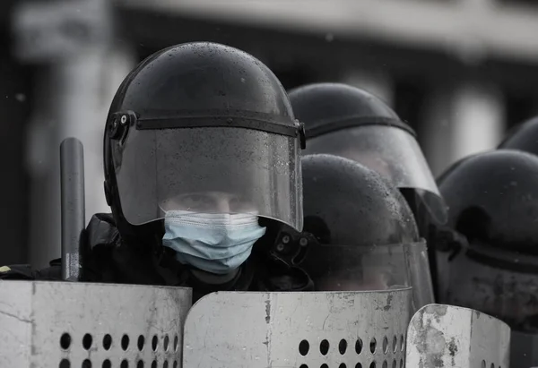 Barnaul Russland April 2021 Razzia Bei Demonstrationen Zur Unterstützung Des — Stockfoto