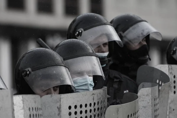 Barnaul Rússia Abril 2021 Repressão Das Manifestações Apoio Político Oposição — Fotografia de Stock