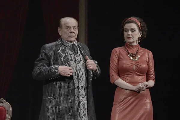 Barnaul Oroszország 2020 Augusztus Színházi Színészek Próbán Darab Bűnös Bűntudat — Stock Fotó