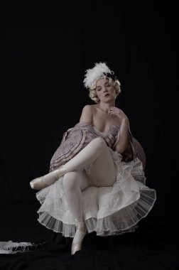 Barnaul, Rusya-30 Ağustos 2020. Tiyatro oyuncuları 