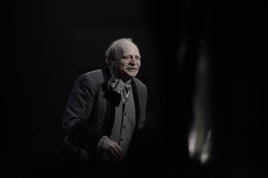 Barnaul, Rusya-30 Ağustos 2020. Tiyatro oyuncuları 