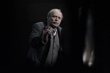 Barnaul, Rusya-30 Ağustos 2020. Tiyatro oyuncuları 