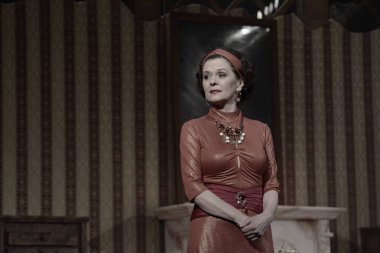 Barnaul, Rusya-30 Ağustos 2020. Tiyatro oyuncuları 