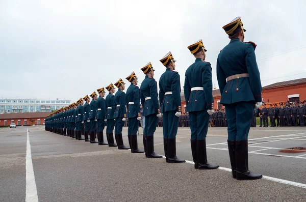 Soldados do regimento do Kremlin treinando no campo de desfile — Fotografia de Stock