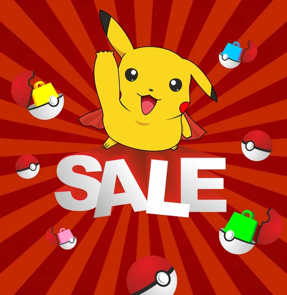 Pokemon vente Pikachu — Image vectorielle
