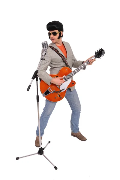 Elvis Presley plays guitar — Stock Photo, Image