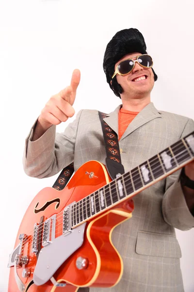 Elvis Presley plays guitar — Stock Photo, Image