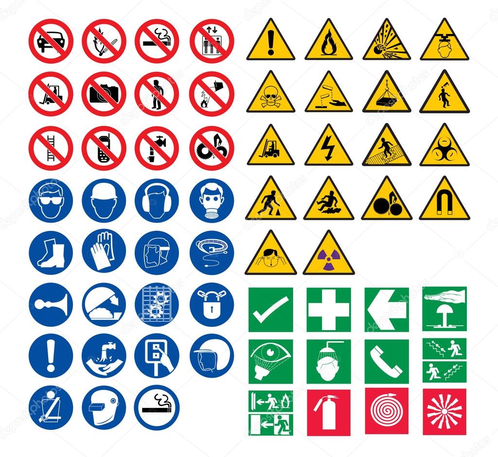 All safety signs vector