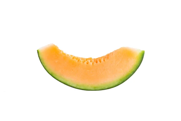 Skär färsk melon på vit bakgrund — Stockfoto