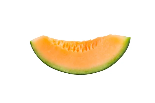 Skär färsk melon på vit bakgrund — Stockfoto