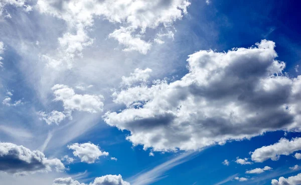 Abstract image of blurred sky. Blue sky background with cumulus clouds